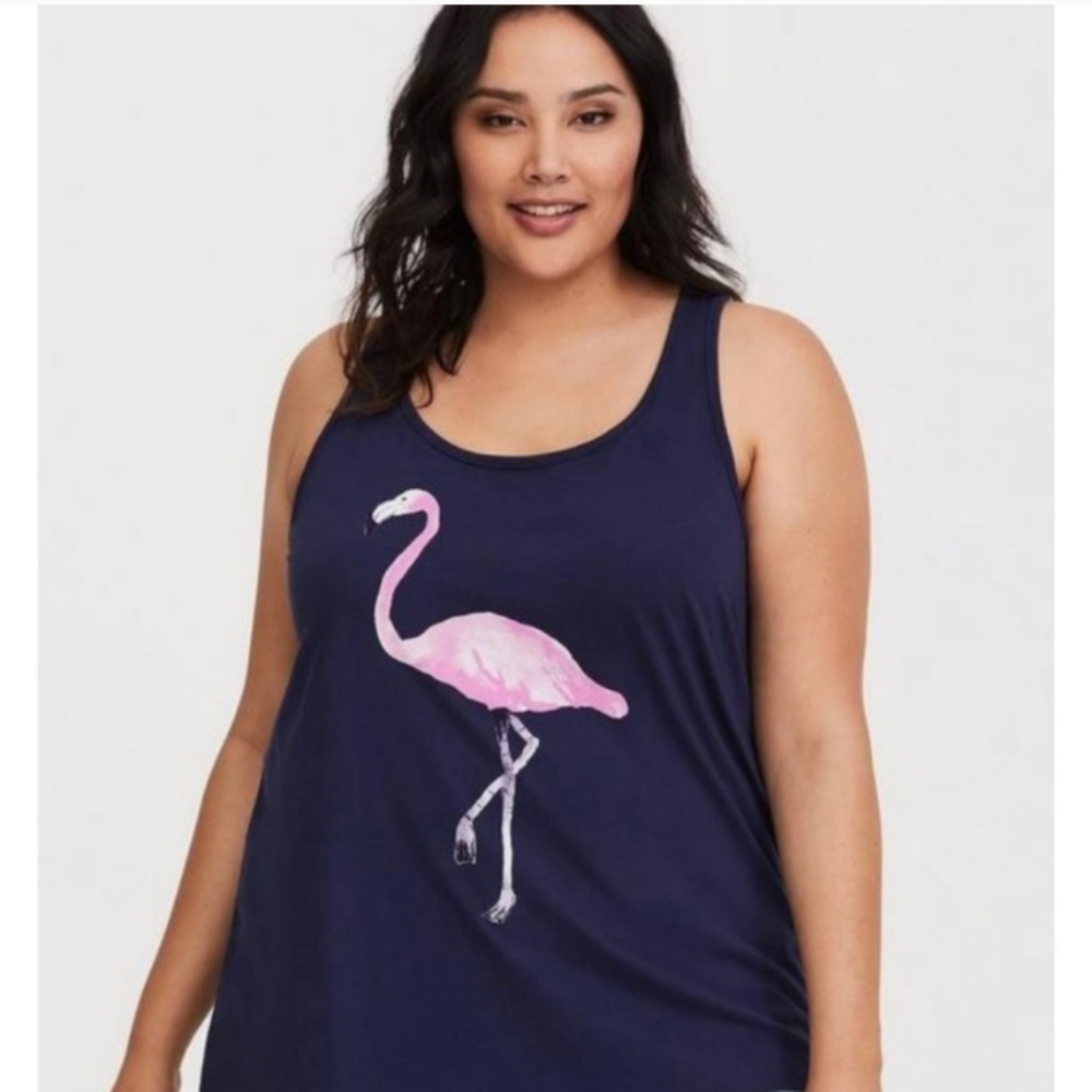 Torrid Navy Flamingo Tank